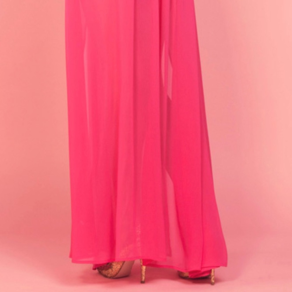 Keepsake the label maxi skirt w double split fuchsia sz S - Picture 7 of 7